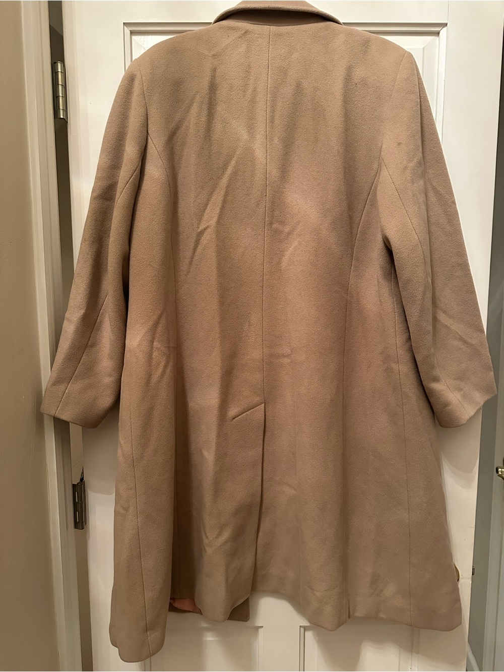 Vintage Marvin Richards 100% Wool Camel Trench Coat Pink Lined - Picture 3 of 3